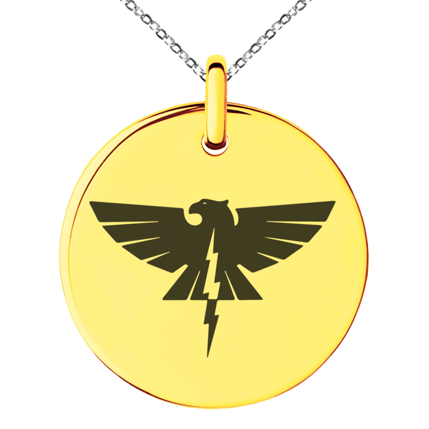 Tioneer Stainless Steel Zeus Greek God of Sky Engraved Small