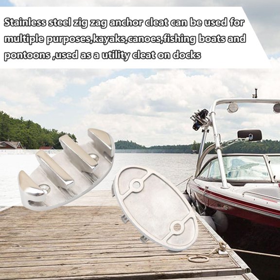 Stainless Steel Zig Zag Cleat for Kayak Canoe Boat Accessories 1 Pack