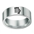 thumbnail image 1 of Stainless Steel Zodiac Constellation Rings, 8mm Wide, 2mm Thick, Celestial Jewelry for Women and Men, 1 of 1