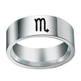 thumbnail image 1 of Stainless Steel Zodiac Constellation Rings, 8mm Wide, 2mm Thick, Celestial Jewelry for Women and Men, 1 of 1