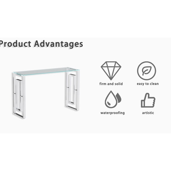 Stainless Steel and Glass Table | Used in Primary Living | High - quality Material & Smooth Finish | Prevents Table from Moving