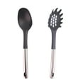thumbnail image 1 of Stainless Steel and Nylon Complete Kitchen Utensil Set - 2 Pieces Heat Resistant,Food Safe Kitchen EssentialsMi Spoon + Noodle Spoon, 1 of 5