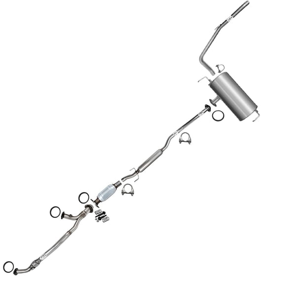 Northeastern Exhaust Stainless Steel Front Pipe, Catalytic, Resonator, Tail Pipe, & Muffler Exhaust System Kit Fits 2007-2010 Toyota Sienna 3.5L F.W.D SUV – Direct Fit EPA-Approved