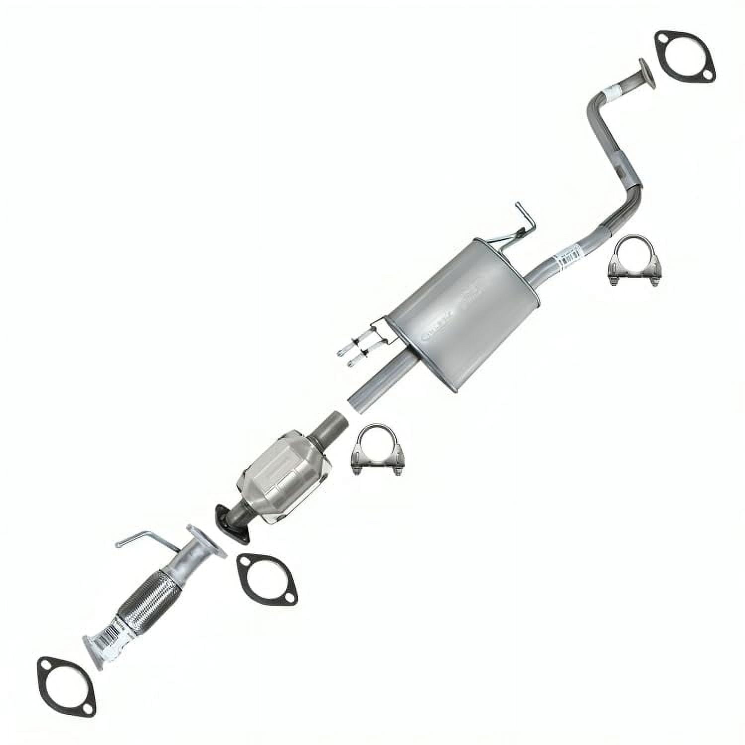 Stainless Steel Catalytic, Front Flex Pipe and Muffler Exhaust System Fits 2014-2019 Kia Soul 1.6L - Direct Fit