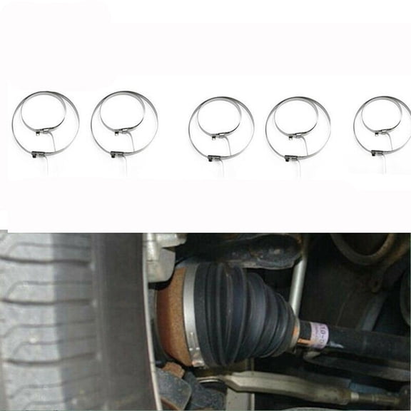 Stainless Steel for CV Joint Boot Clamp Kit 10 PCS Axle Crimp Clamps Set for Car Truck Transmission Drivetrain Repair Front Rear Left Right