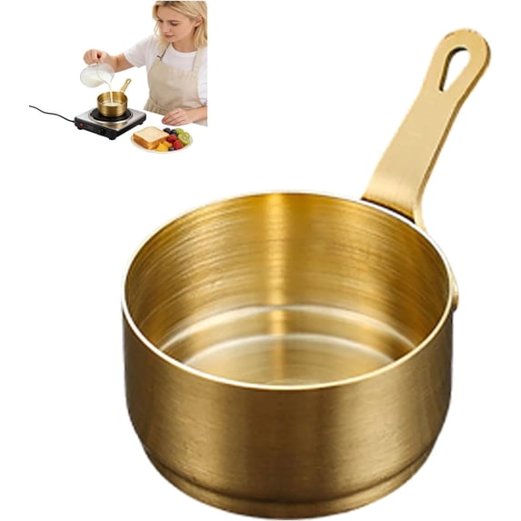 Stainless Steel for Mini Saucepan 100ml Small Milk Pot with Long Handle for Home, Kitchen Cooking, Sauce, Coffee, Butter (S)