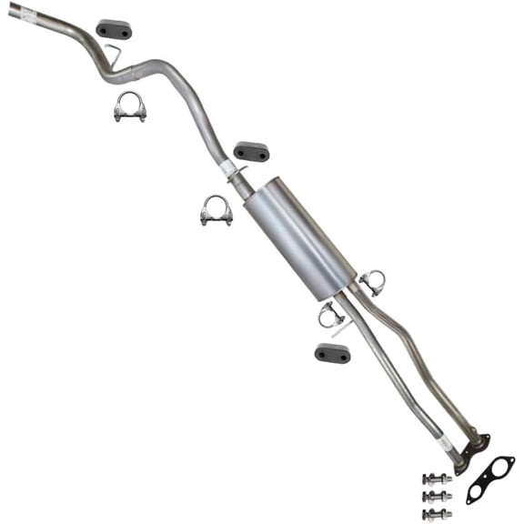 Northeastern Exhaust H-Pipe, Muffler & Tail Pipe Kit Fits 1996-1999 Chevrolet C1500 & C2500 5.7L, 1996-1999 Chevrolet K1500 5.7L Truck - Direct Fit | Stainless Steel