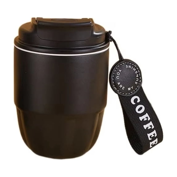Stainless Steel insulated Travel Coffee Mug | 11 Ounce Black Portable Reusable Coffee Tumbler with Lid for Car office Travel