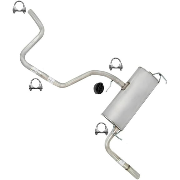Northeastern Exhaust Stainless Steel Intermediate Pipe, Muffler and Tail Pipe Exhaust System Kit Fits 20082009 Saturn Aura 2.4L Sedan  Direct Fit