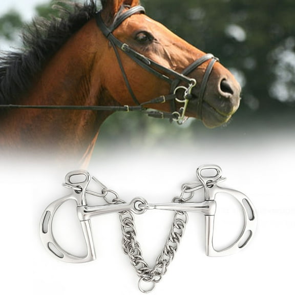 Stainless Steel kimberwicke Bit Solid Jointed Mouth Horse Chewing Mouth Roller125mm