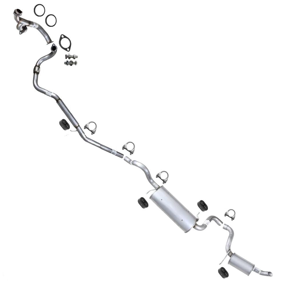 Northeastern Exhaust Y Pipe, Center Resonator, Muffler & Rear Resonator Fits 2008-2010 Chrysler Town & Country, Dodge Grand Caravan & VW Routan 4.0L - Direct Fit | Stainless Steel System Kit