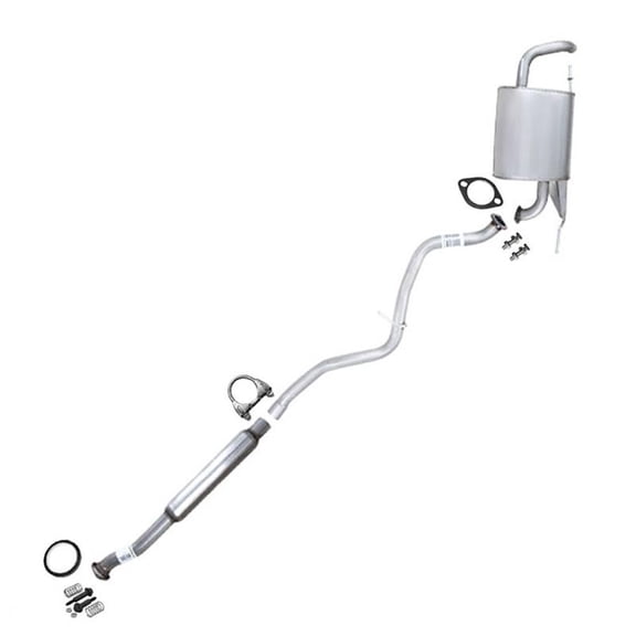 Northeastern Exhaust | Stainless Steel Resonator, Intermediate Pipe & Muffler Kit Fits 2016-2017 Subaru Crosstrek, 2012-2016 Subaru Impreza & 2013-2015 Subaru XV Crosstrek 2.0L - Direct Fit