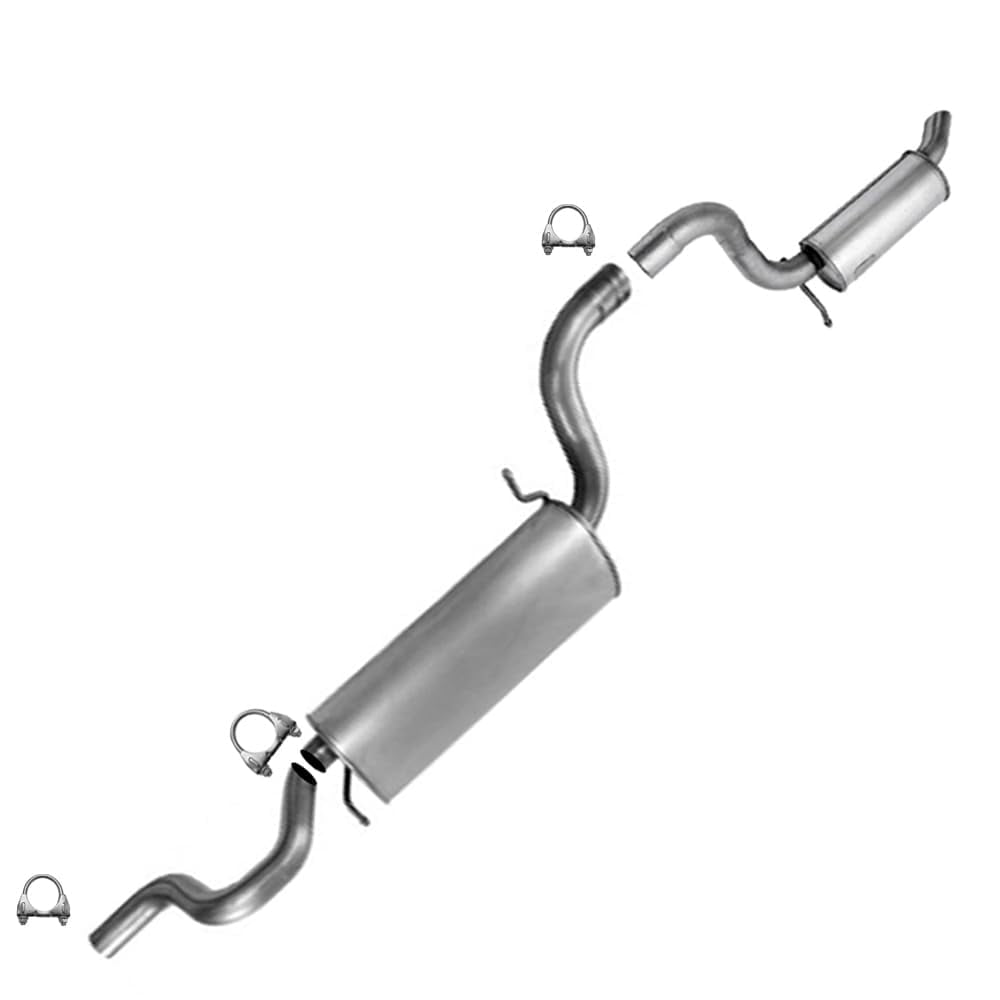 Northeastern Exhaust Muffler & Resonator Kit Fits 2008-2010 Chrysler Town & Country, Dodge Grand Caravan & Volkswagen Routan 3.3L/3.8L/4.0L - Direct Fit | Stainless Steel | Includes Clamps