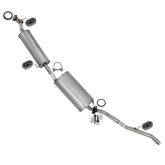 Northeastern Exhaust Muffler & Tail Pipe System Fits 2003-2011 Honda Element 2.4L - Direct Fit | Stainless Steel Exhaust System Kit | Includes Gaskets, Clamp, Hangers & Bolt Kit