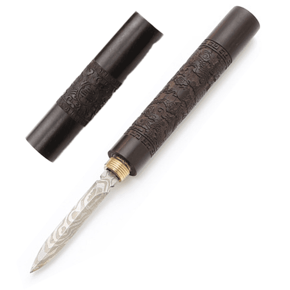 Stainless Steel with Wooden Handle Puer Puerh Tea Knife Needle Professional Ice Pick Tea Cake - black