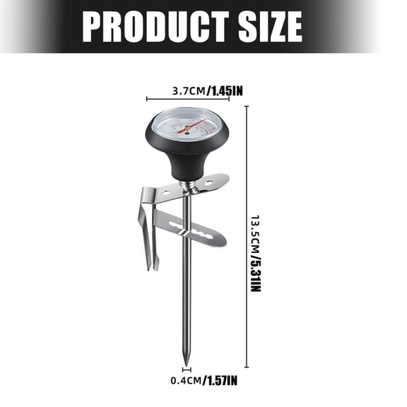 Stainless Steels Coffee Temperature Meter Quickly Read Long Probe Milk Frothing Pots Thermometers Kitchen Cooking Tool