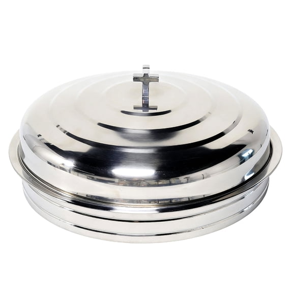 Stainless Steels Communion Serving Tray 72 Hole Design Church Event Large Capacity Plate Lid For Religious Gatherings