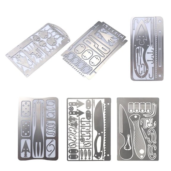 Stainless Steels Fishing Hook Card Outdoor Survivals Multitool Card Survivals Gear