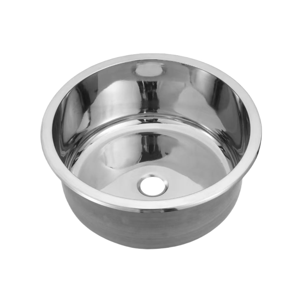 Round Single Tanks Dishwashing Basin Stainless Steels Kitchen Sinks Bathroom Hand Wash Basin Sink Dishwashing Pool