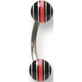 thumbnail image 1 of Stainless Stl Curv BB w Acrylic Neon Layered Balls 16G (1.3mm) 5/16 (8m Stainless Steel, 1 of 2
