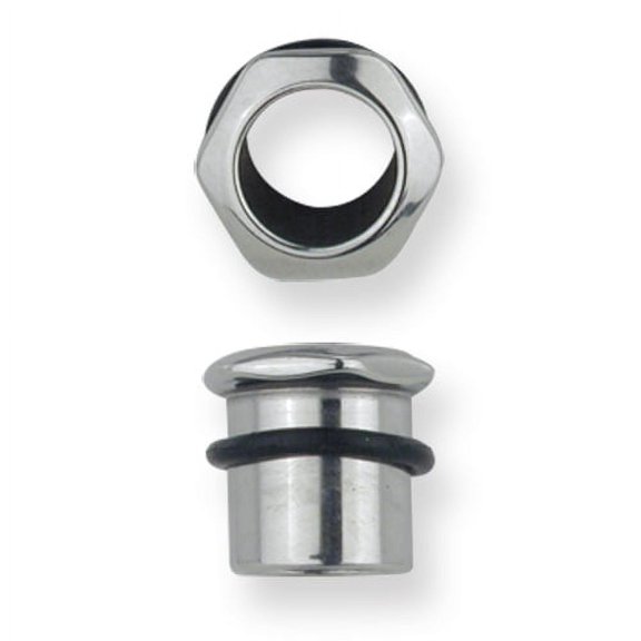 Stainless Stl Plugs & Flesh Tunnels Hardware Theme 00G (9.246mm) Hex Nut He
