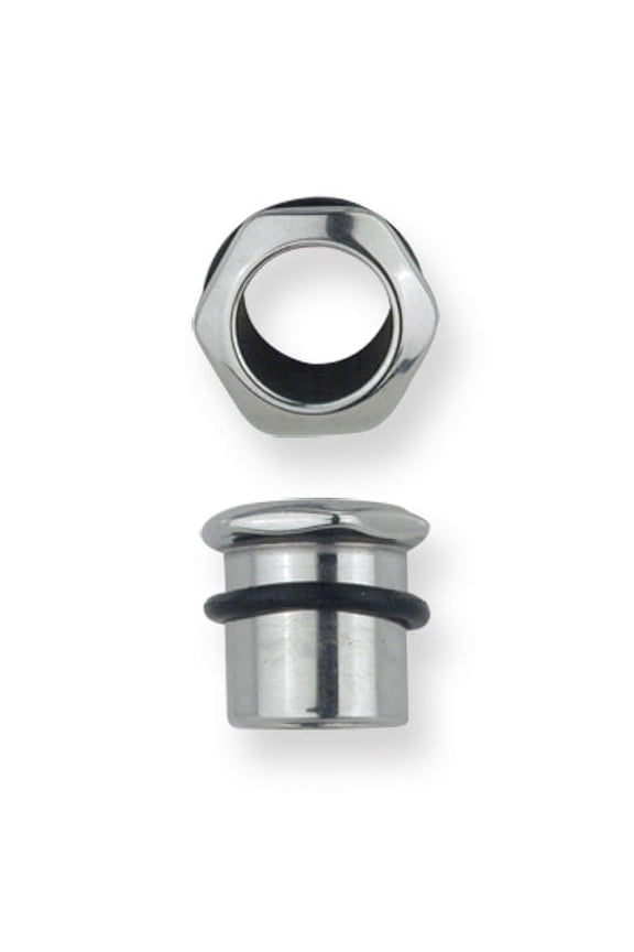 Stainless Stl Plugs & Flesh Tunnels Hardware Theme 00G (9.246mm) Hex Nut He