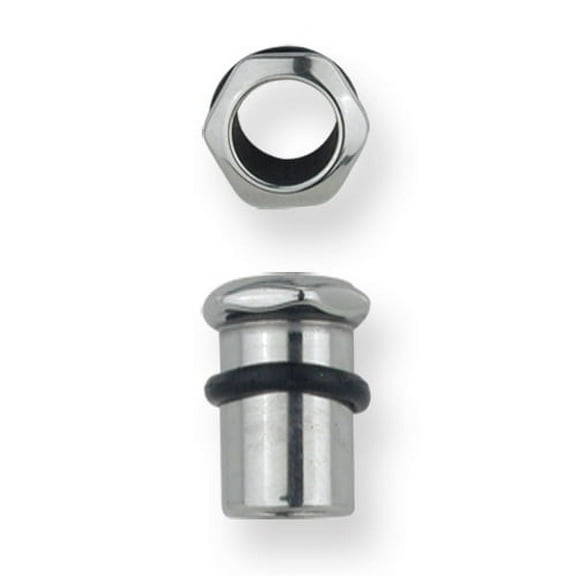 Stainless Stl Plugs & Flesh Tunnels Hardware Theme 0G (8.23mm) Hex Nut Head