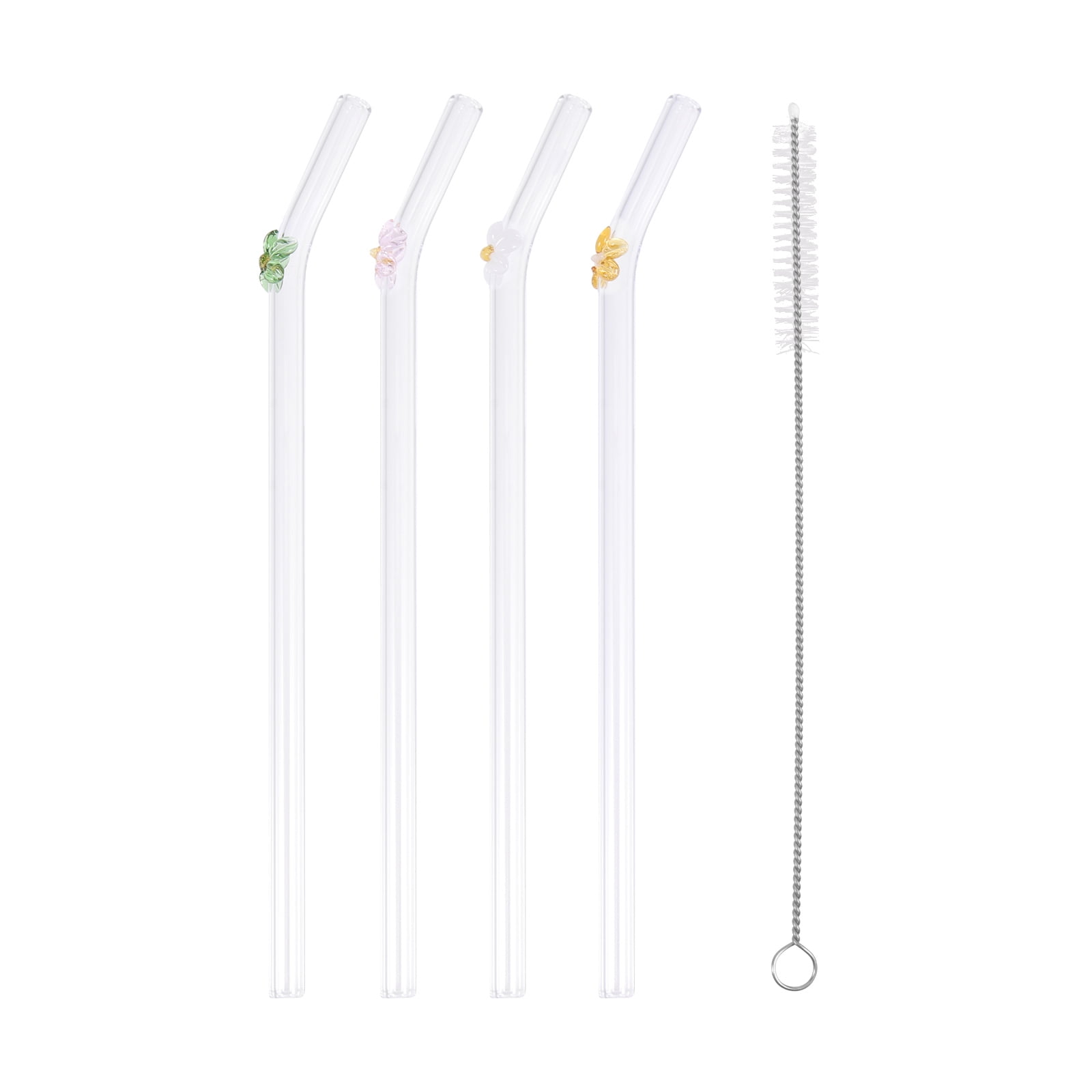 Stainless Straw Glass Beverages Drinks Swizzle Stick Reusable Straws ...