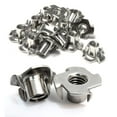 thumbnail image 1 of Stainless T-Nuts, 1/4"-20 Inch, (25 Pack), Threaded Insert, Choose Size/Quantity, by Bolt Dropper, Pronged Tee Nut. (1/4"-20 x 7/16"), 1 of 6