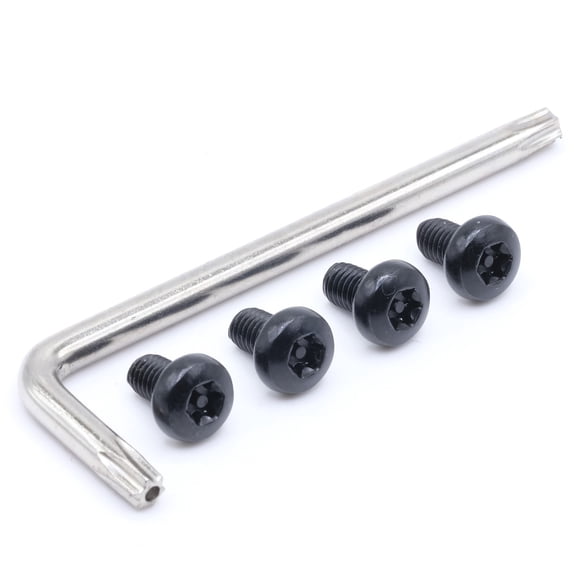 Stainless Tamper-proof Screws for TESLA Model S License Plates (Set of 5, Black, Rear)