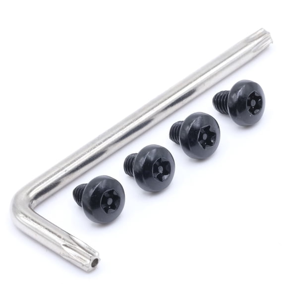 Stainless Tamper-proof Screws for TESLA Model X License Plates (Set of 5, Black, Rear)