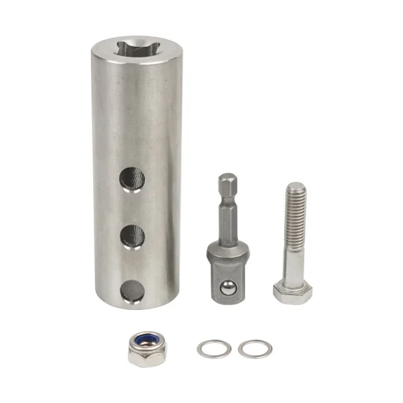 Stainless Trailer Jack Electric Drill Adapter &1/2" Socket Adapter Bit for 1inch