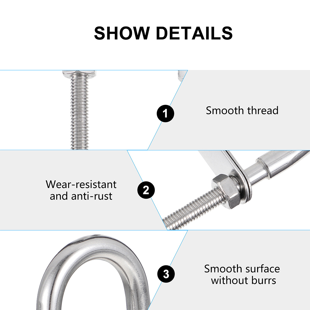 Stainless U Bolt 2Pcs Boat Trailer U bolts Stainless Steel UBolt