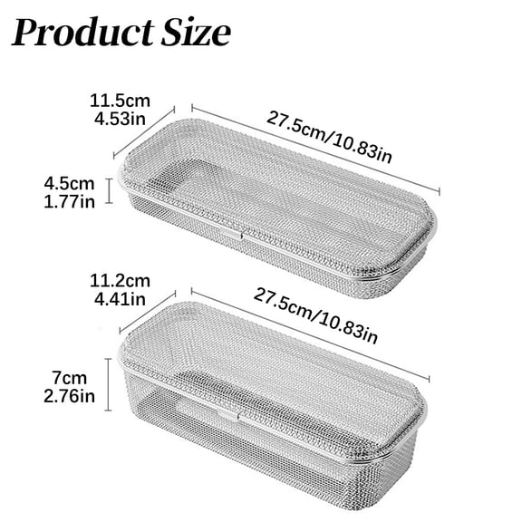 Stainless Utensil Drying Rack for Kitchen Dishwasher Spoons Chopsticks and Cutlery with Compact Size and Water Drainage Tray