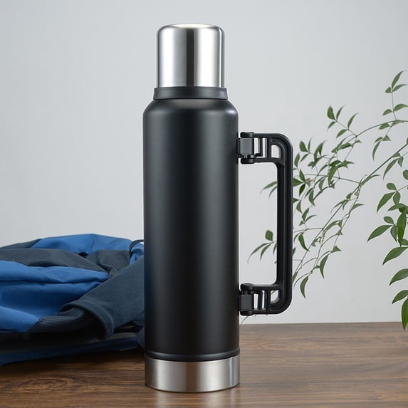 Stainless Vacuum Insulated Travel Jug Large Capacity Outdoor Thermal Water Bottle With Carry Handle 1400ML