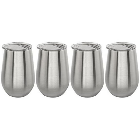 Stainless Vacuum Insulated Wine Tumbler with Lid 12oz Wine Glass by Lancaster Steel 4
