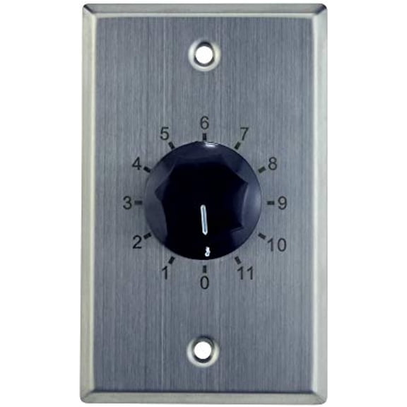 Stainless Volume Control Wall Plate 100W 25/70.7V