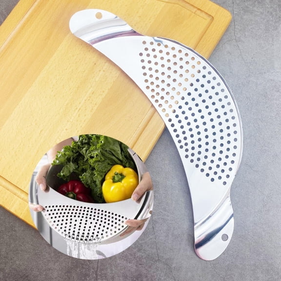 Stainless Water Separator Drain Moon Shaped Water Filter Fruit And Vegetable Water Filter Slag Baffle Plate Plate Drain Plate,Vegetable Dryer