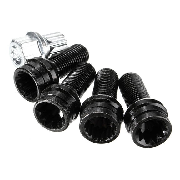 Stainless Wheel Bolt Lock Nut Locking Wheel Nut Setwith Key Automotive Accessory 1K0698137A Replacement Part