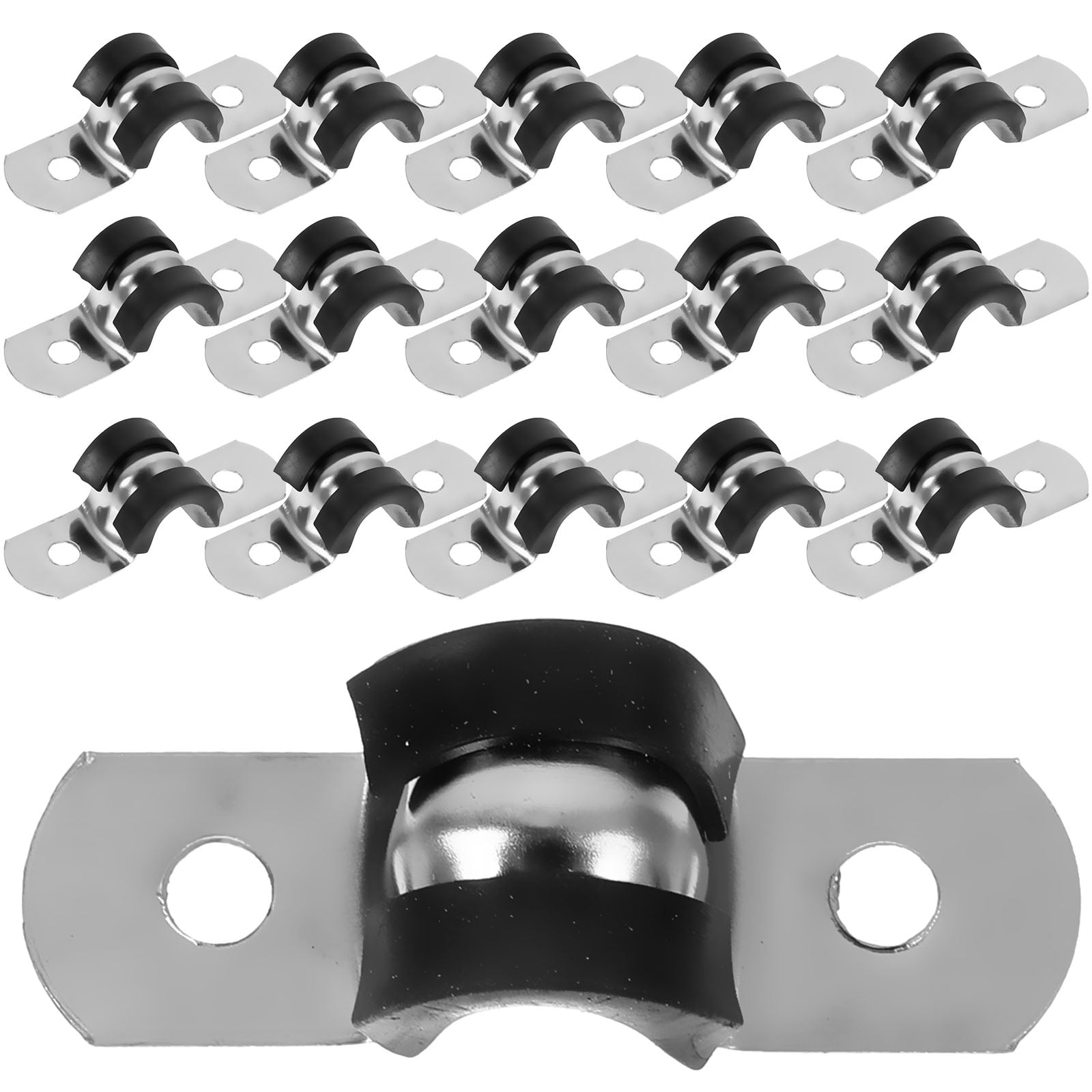 Yueyihe Stainless Wire Clips Hanger Steel Cable Clamp Clamps Damping 304 Rubber 20 Pcs 1137