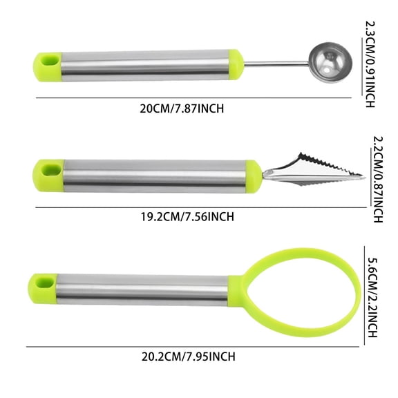 Stainless carving tools with silicone handles