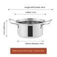 thumbnail image 1 of Stainless steel Double-flavor pot shabu for whirlwind pot thickened small pot 1 Steel ear pot, 1 of 9