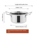 thumbnail image 1 of Stainless steel Double-flavor pot shabu for whirlwind pot thickened small pot 3 Steel ear pot, 1 of 9