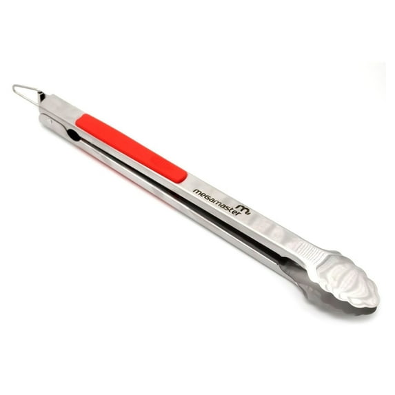 16" Extra-Long Stainless Steel Grill Tongs – Premium Locking BBQ Tongs for Grilling, Cooking, Barbecue, Tailgating – Easy Grip with Hanging Hook, Model 530-0103P