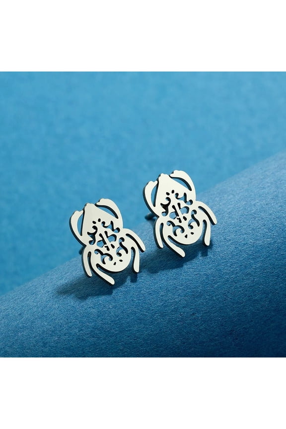 Stainless steel Insect series Beetle stud earrings for men and women