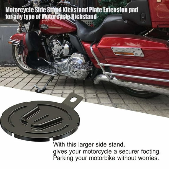 Stainless steel Motorcycle Kickstand 4" Plate