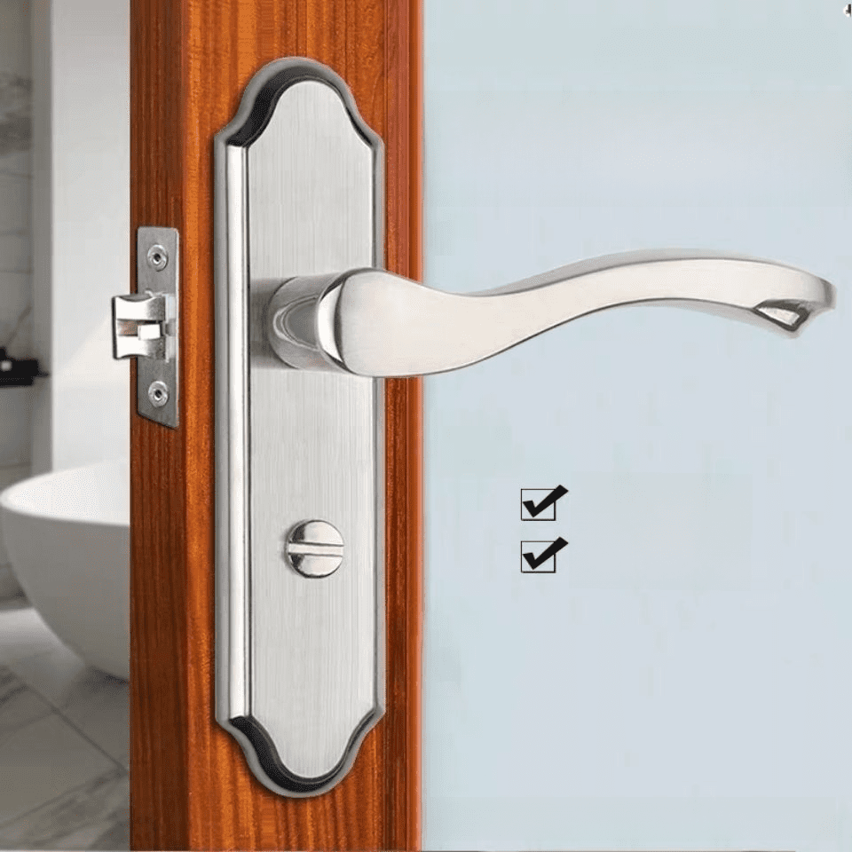 Stainless steel bathroom lock handle lock toilet door lock toilet ...