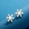 thumbnail image 1 of Stainless steel beautiful lovely Christmas snow small earrings stud, 1 of 4