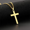 thumbnail image 1 of Stainless steel cross necklace men's necklace titanium steel pendant jewelry necklace, 1 of 7