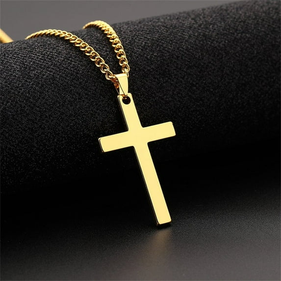 Stainless steel cross necklace men's necklace titanium steel pendant jewelry necklace